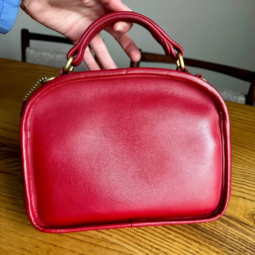 Coach Red Leather Crossbody Bag - Picture 4 of 16